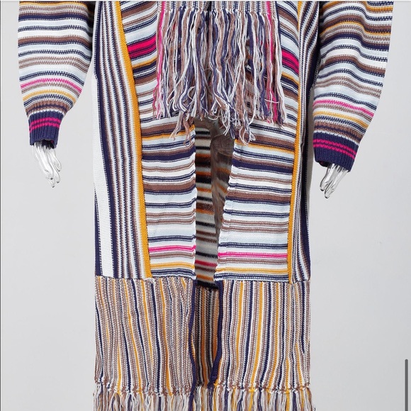 🔥🔥COZY LONG CARDIGAN W/FRINGE🔥🔥NEW - Picture 5 of 7
